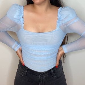 Mesh Blouse Bodysuit Fashion Nova